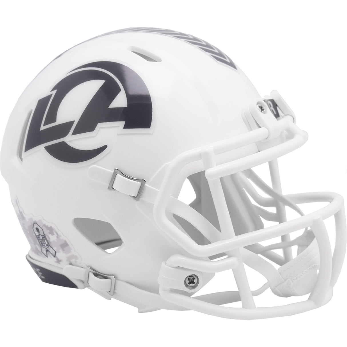 Los Angeles Rams 2024 Salute to Service Riddell Speed Mini Football Helmet
