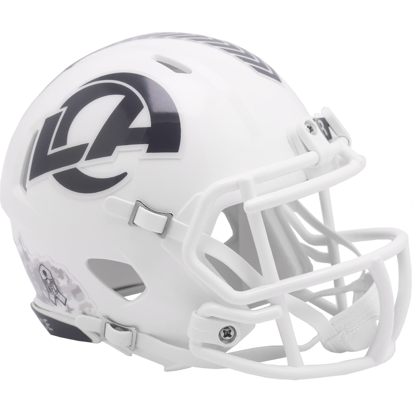 Los Angeles Rams 2024 Salute to Service Riddell Speed Mini Football Helmet