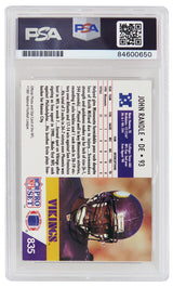 John Randle Signed Minnesota Vikings 1991 Pro Set Rookie Football Card #835 - (PSA/DNA Encapsulated)