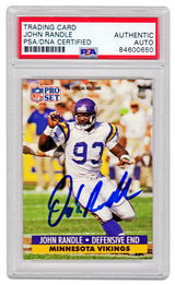 John Randle Signed Minnesota Vikings 1991 Pro Set Rookie Football Card #835 - (PSA/DNA Encapsulated)