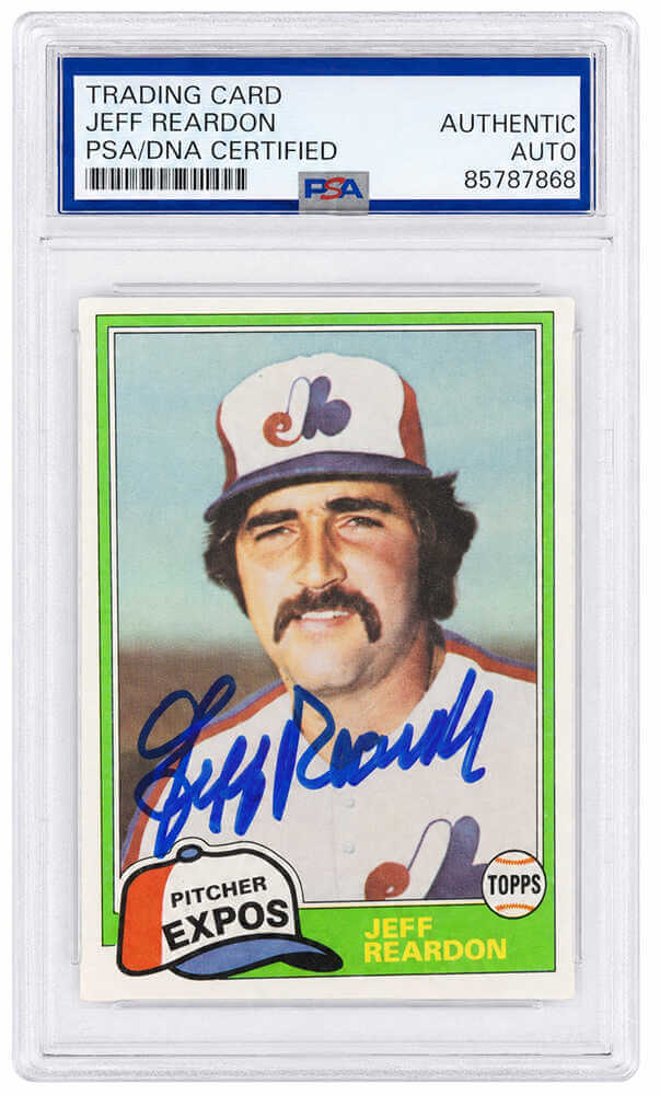 Jeff Reardon Signed Montreal Expos 1981 Topps Traded Baseball Trading Card #819 - (PSA Encapsulated)