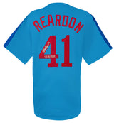 Jeff Reardon Signed Blue Throwback Custom Baseball Jersey w/4x All Star