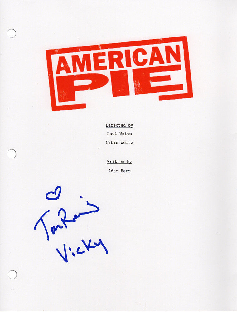 Tara Reid Signed American Pie Movie Script Cover Page w/Vicky