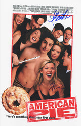 Tara Reid & Thomas Ian Nicholas Dual Signed American Pie 11x17 Movie Poster
