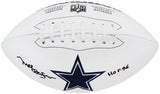Mel Renfro Signed Dallas Cowboys Wilson White Logo NFL Football w/HOF'96