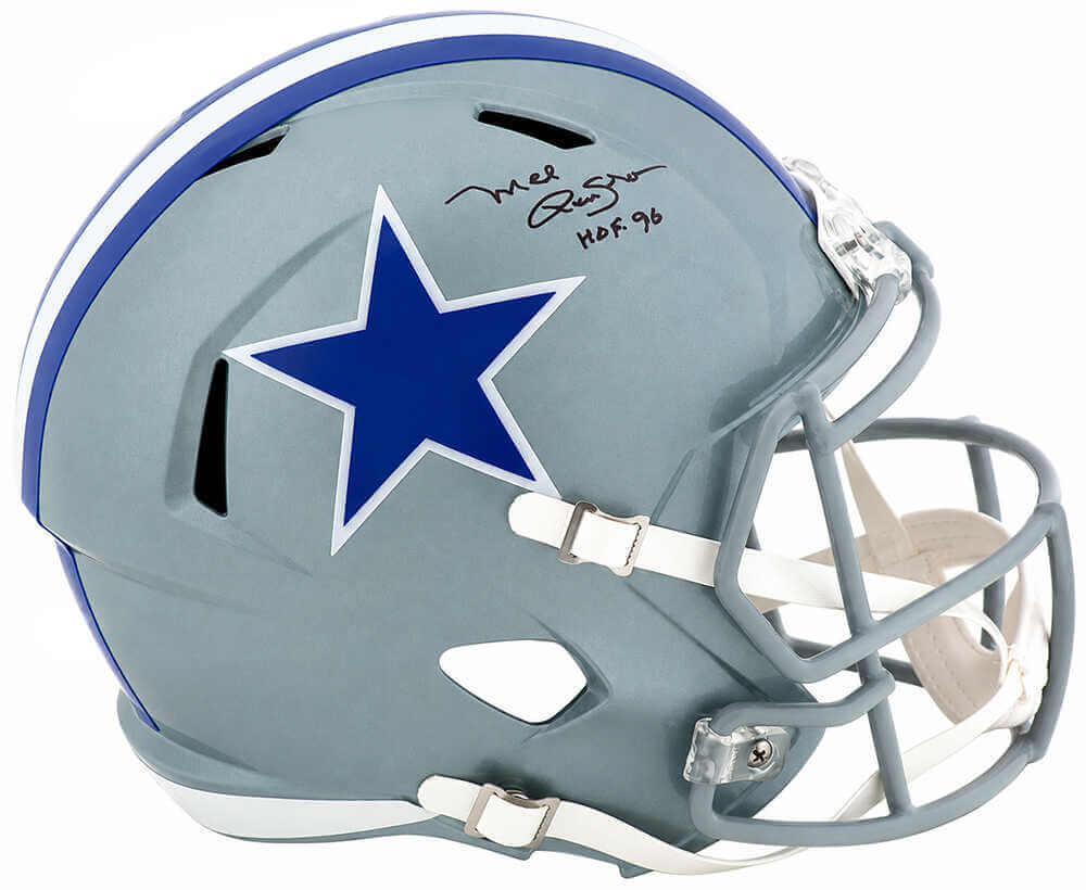 Mel Renfro Signed Dallas Cowboys Throwback (1964-66 Style) Riddell Full Size Speed Replica Helmet w/HOF'96