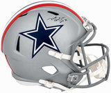 Mel Renfro Signed Dallas Cowboys Throwback (1976 Style) Riddell Full Size Speed Replica Helmet w/HOF'96
