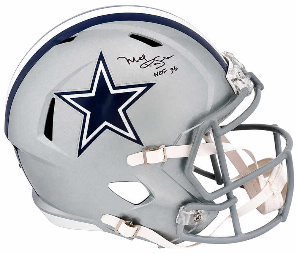 Mel Renfro Signed Cowboys Riddell Full Size Speed Replica Helmet w/HOF'96