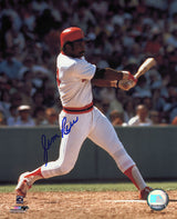Jim Rice Signed Boston Red Sox Swinging Action 8x10 Photo