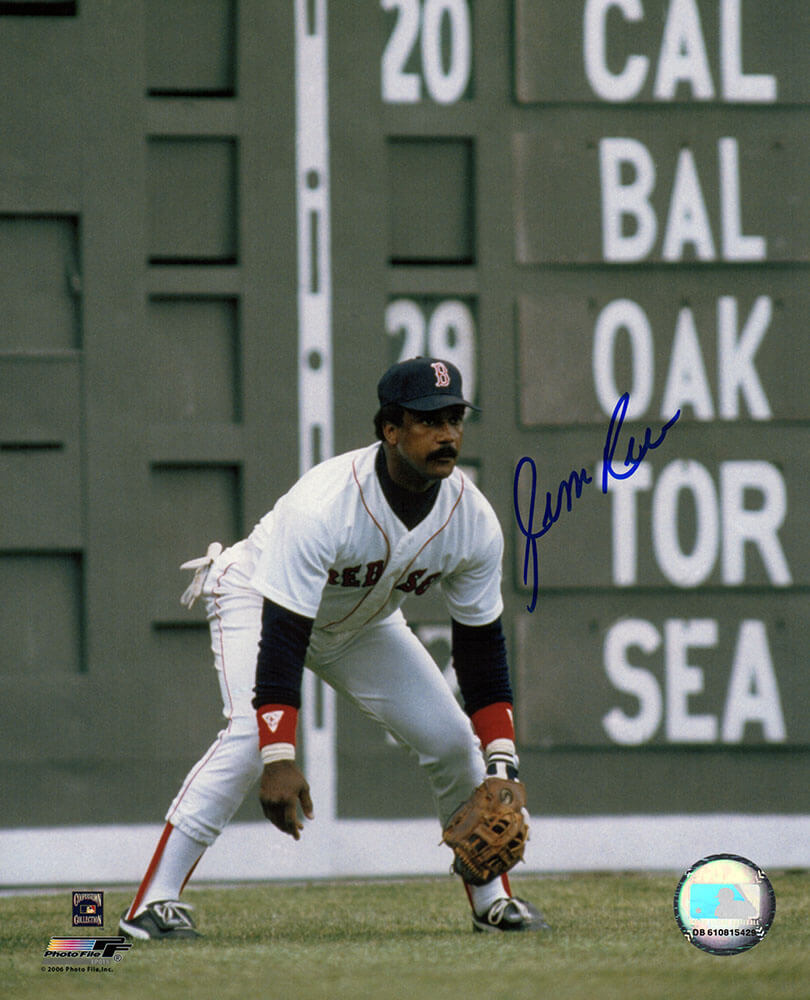Jim Rice Signed Boston Red Sox Fielding 8x10 Photo