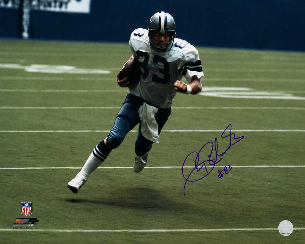 Golden Richards Signed Dallas Cowboys White Jersey Action 16x20 Photo