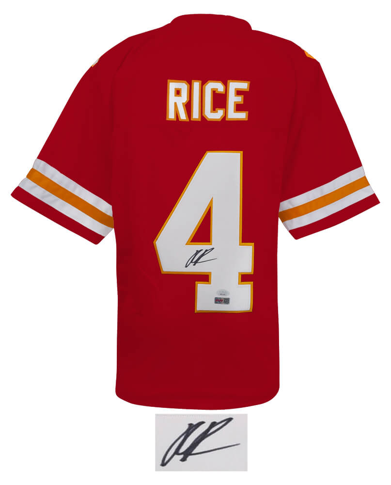 Rashee Rice Signed Red Custom Football Jersey - (JSA)