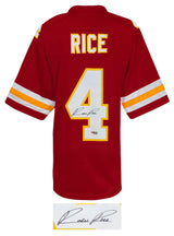 Rashee Rice Signed Red Custom Football Jersey