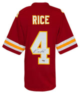 Rashee Rice Signed Red Custom Football Jersey