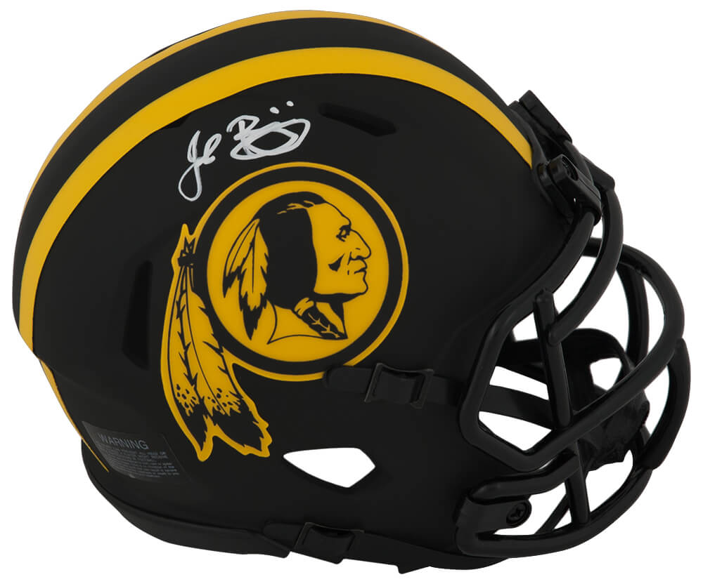 John Riggins Signed Washington Redskins ECLIPSE Black Matte Riddell Speed Mini Helmet