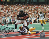 Andre Rison Signed Falcons TD Catch 8x10 Photo w/Bad Moon