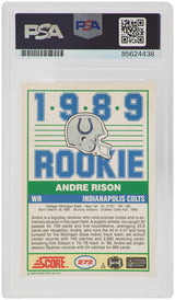 Andre Rison Signed Colts 1989 Score Rookie Football Trading Card #272 - (PSA Encapsulated)