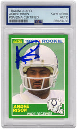Andre Rison Signed Colts 1989 Score Rookie Football Trading Card #272 - (PSA Encapsulated)
