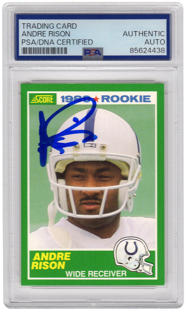 Andre Rison Signed Colts 1989 Score Rookie Football Trading Card #272 - (PSA Encapsulated)