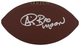 Andre Rison Signed Wilson Super Grip F/S NFL Football w/Bad Moon