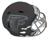 Andre Rison Signed Atlanta Falcons SLATE Riddell Full Size Speed Replica Helmet w/Bad Moon