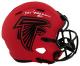 Andre Rison Signed Atlanta Falcons RAVE Riddell Full Size Speed Replica Helmet w/Bad Moon