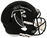 Andre Rison Signed Falcons T/B (1990-2002) Riddell Full Size Speed Replica Helmet w/Bad Moon