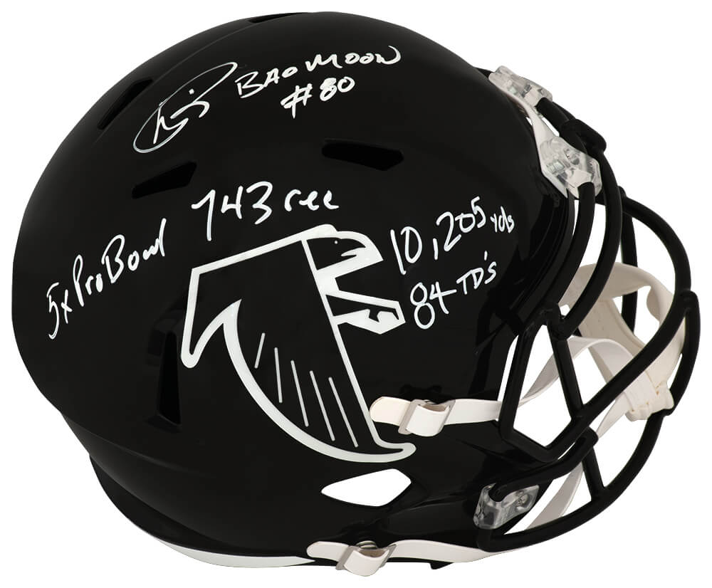Andre Rison Signed Falcons T/B (1990-2002) Riddell Full Size Speed Replica Helmet w/5-Inscriptions
