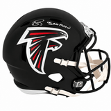 Andre Rison Signed Atlanta Falcons (2003-19 Style) T/B Riddell Full Size Speed Replica Helmet w/Bad Moon