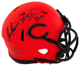 Ron Rivera Signed Chicago Bears RAVE Riddell Speed Mini Helmet w/SB XX Champs