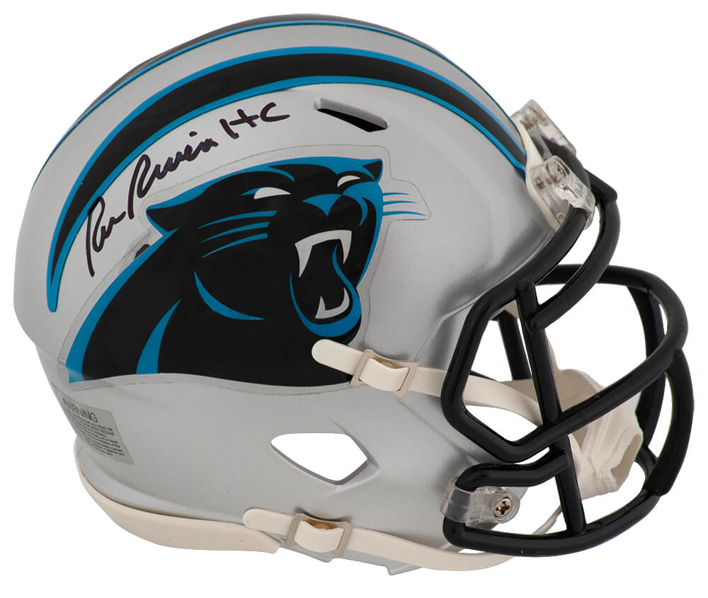 Ron Rivera Signed Carolina Panthers Riddell Speed Mini Helmet w/HC