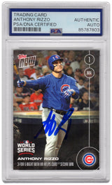 Anthony Rizzo Signed 2016 Topps Now Chicago Cubs World Series Champions Baseball Card #WS-3 (PSA Encapsulated)