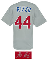 Anthony Rizzo Signed Grey Custom Baseball Jersey