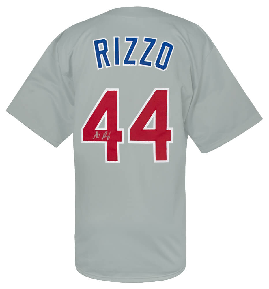 Anthony Rizzo Signed Grey Custom Baseball Jersey