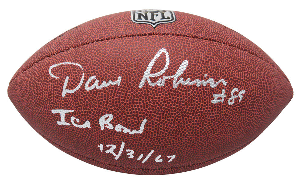 Dave Robinson Signed Wilson Limited Full Size NFL Football w/Ice Bowl 12-31-67