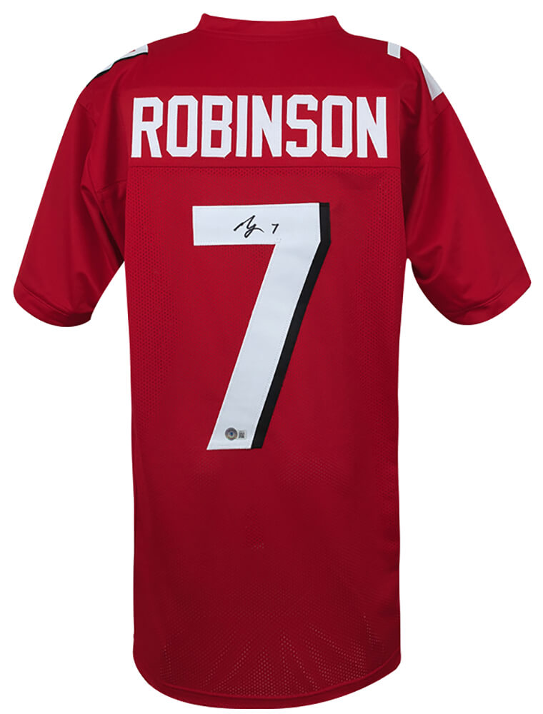 Bijan Robinson Signed Red Custom Football Jersey - (Beckett)