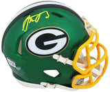 Aaron Rodgers Signed Green Bay Packers FLASH Riddell Speed Mini Helmet - (Fanatics)