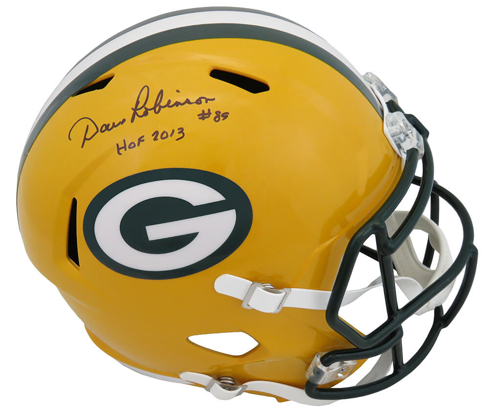 Dave Robinson Signed Green Bay Packers Riddell Full Size Speed Replica Helmet w/HOF 2013