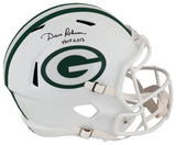 Dave Robinson Signed Green Bay Packers 2024 Alternate White Riddell Full Size Speed Replica Helmet w/HOF 2013