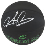 Dennis Rodman Signed Spalding Phantom Black With Green Lettering NBA Basketball