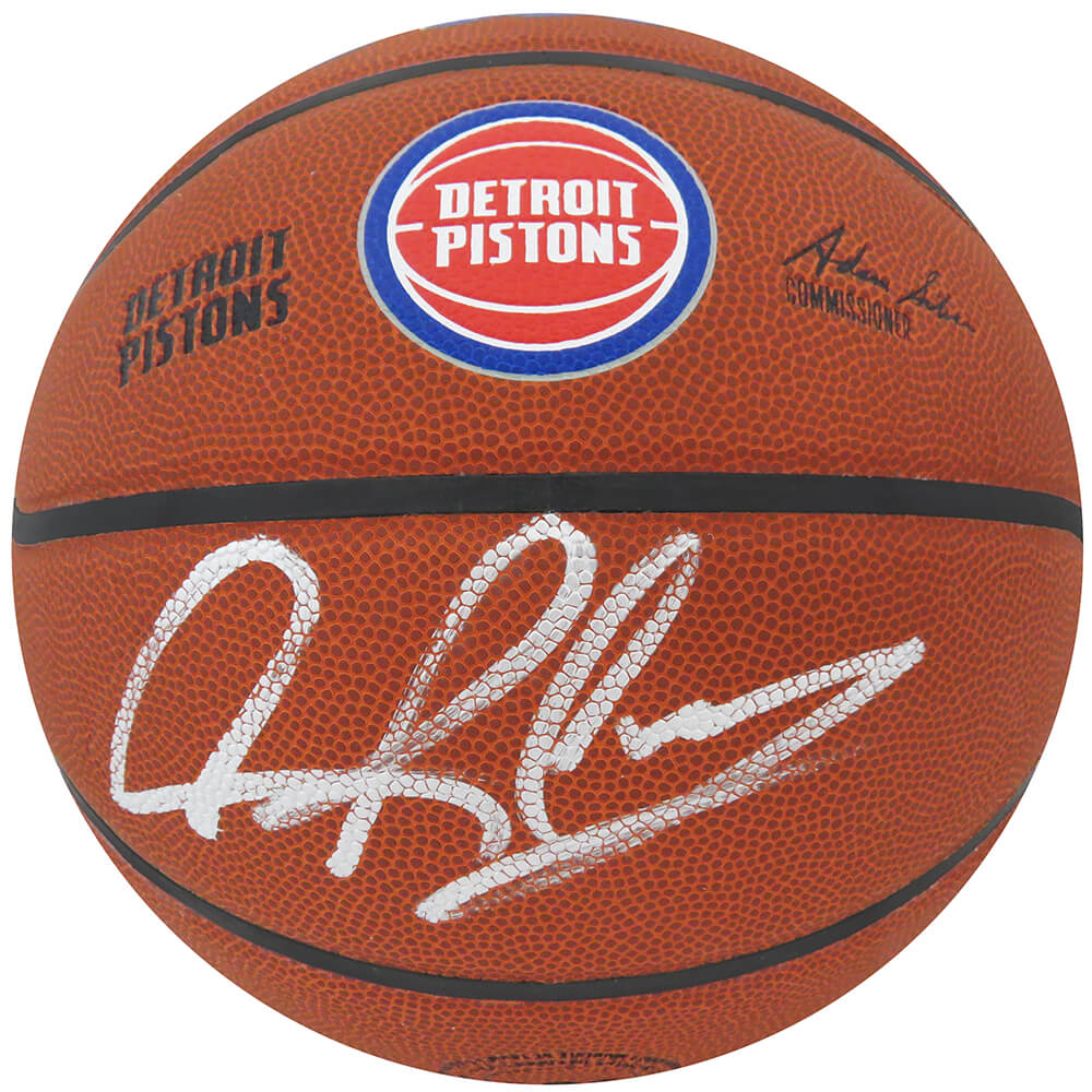 Dennis Rodman Signed Wilson Detroit Pistons Logo NBA Basketball