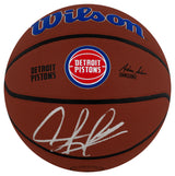 Dennis Rodman Signed Detroit Pistons Logo Wilson Alliance NBA Basketball
