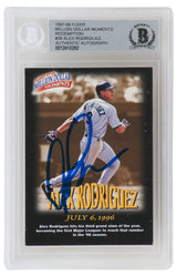 Alex Rodriguez Signed Seattle Mariners 1997-98 Fleer Million Dollar Moments Baseball Card #28 - (Beckett Encapsulated)