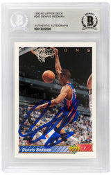 Dennis Rodman Signed Detroit Pistons 1992-93 Upper Deck Basketball Card #242 - (Beckett Encapsulated)