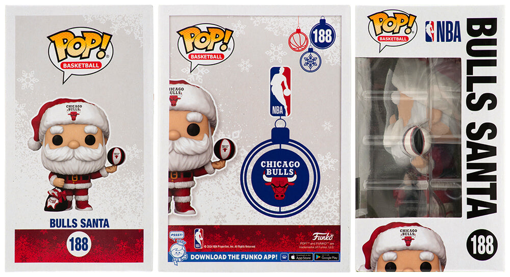 Dennis Rodman Signed Chicago Bulls 'SANTA' Funko Pop Doll #188