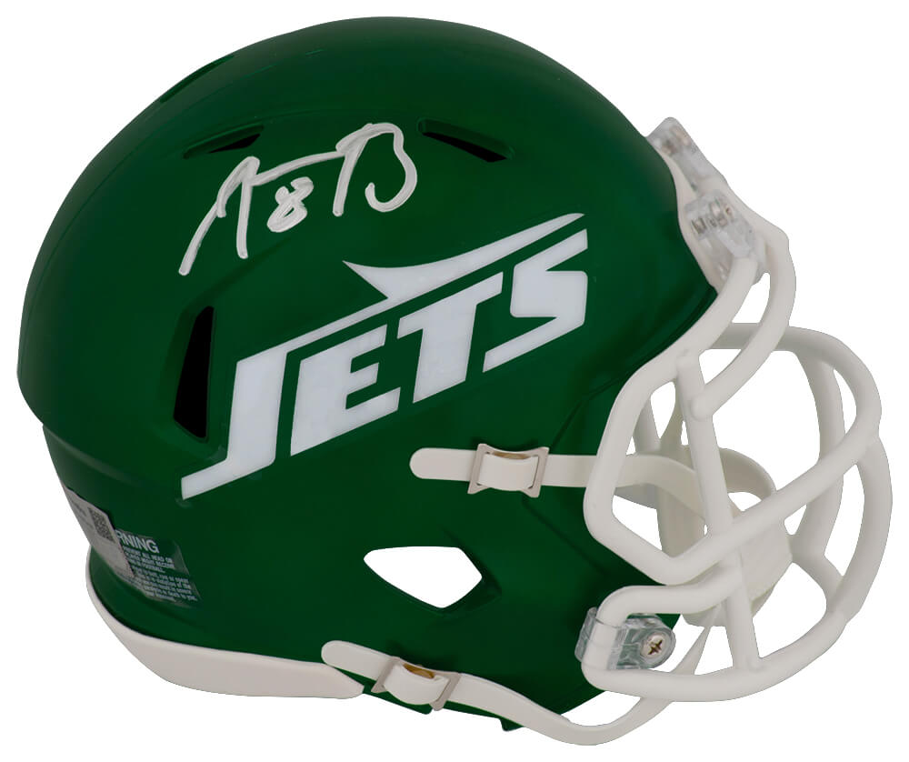 Aaron Rodgers Signed New York Jets 2024 Green Riddell Speed Mini Helmet - (Fanatics)