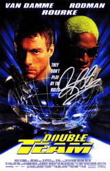 Dennis Rodman Signed Double Team 11x17 Movie Poster