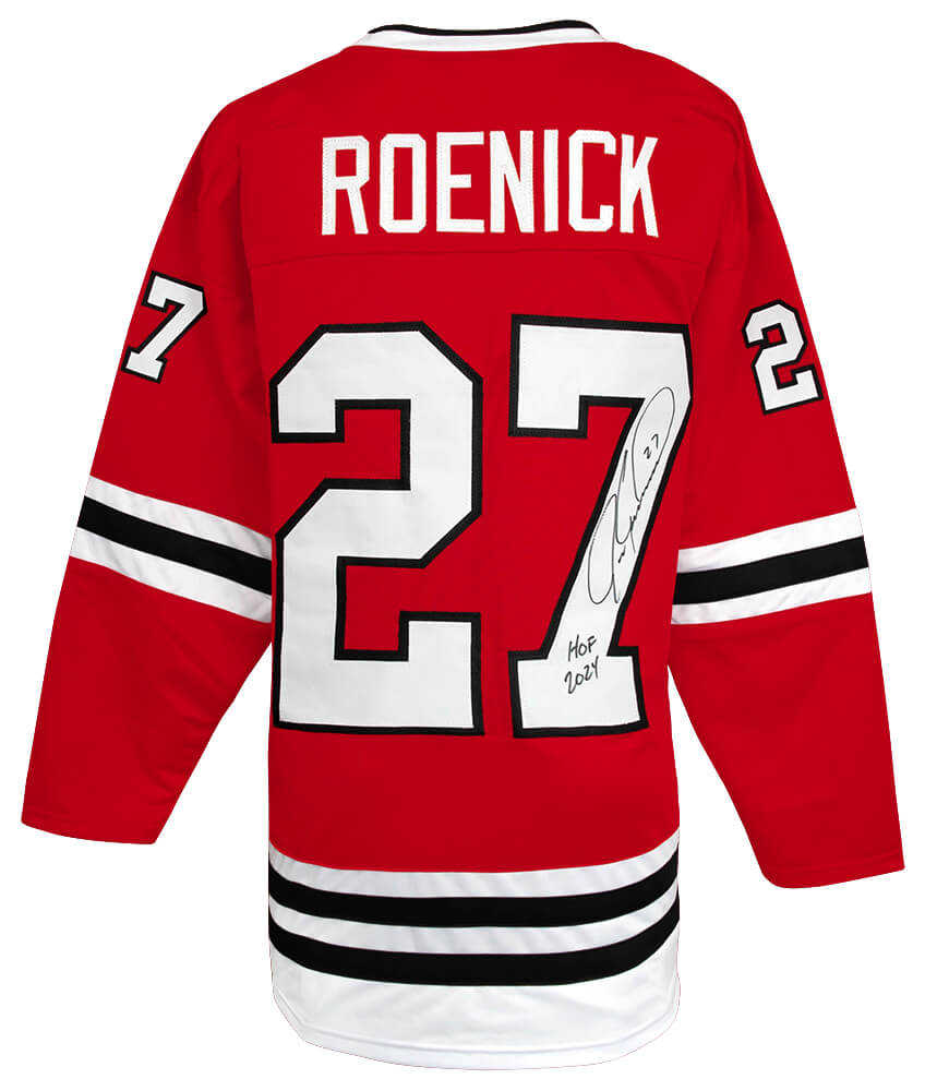 Jeremy Roenick Signed Red Custom Hockey Jersey w/HOF 2024