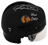 Jeremy Roenick Signed Chicago Blackhawks Black Mini Hockey Helmet w/HOF 2024