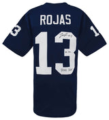 Tony Rojas Signed Navy Custom College Football Jersey w/We Are Penn State